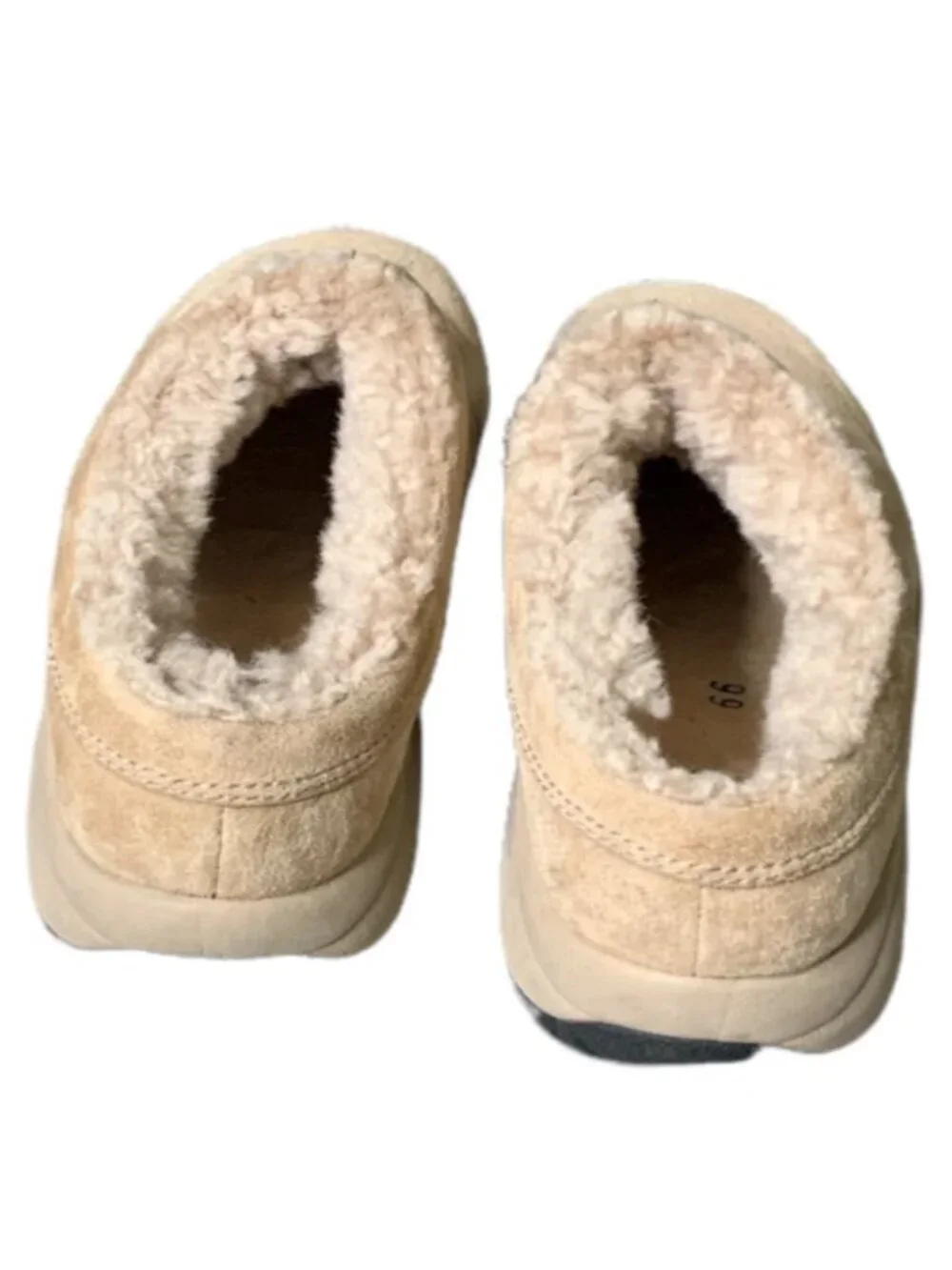 Merrell Primo Chill Slide Beige Suede Upper Wool Fleece Lined w/o Insole 5.5 42D